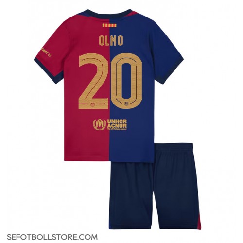 Barcelona Dani Olmo #20 Replika babykläder Hemmaställ Barn 2024-25 Kortärmad (+ korta byxor)